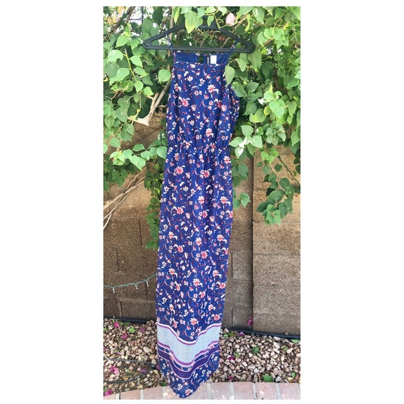 Divided Maxi in Blue Floral - Picture 1 of 4